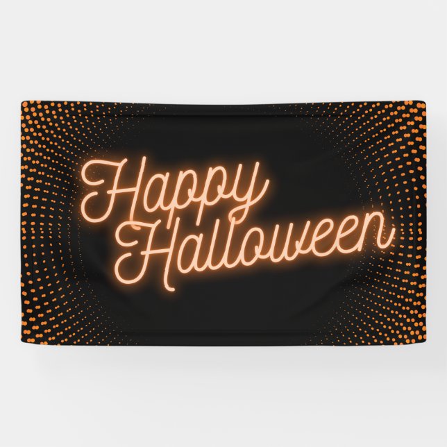 Banderoles Joyeux Halloween brillant (Horizontal)