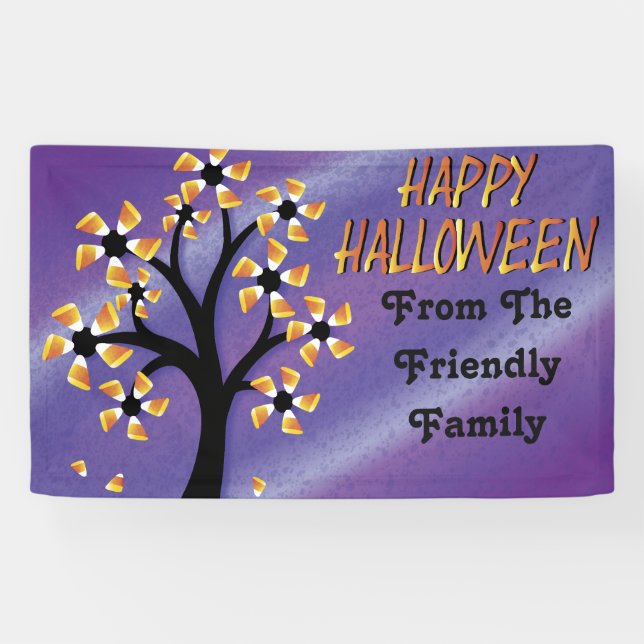 Banderoles Joyeux Halloween Candy Corn (Horizontal)