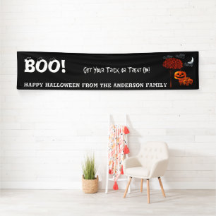 Banderoles Joyeux Halloween personnalisé de votre famille