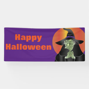 Banderoles Joyeux Halloween Sorcière