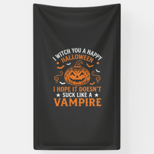 Banderoles Joyeux Halloween Vampire Citrouille Sorcière Chape