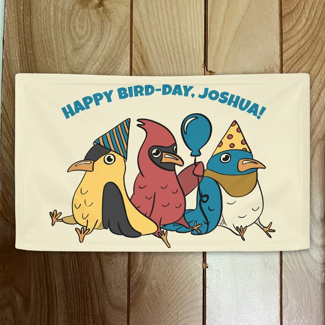 Banderoles Joyeux Jour des Oiseaux Cartoon Oiseaux à thème An (Créateur téléchargé)