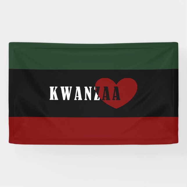 Banderoles Joyeux Kwanzaa (Horizontal)