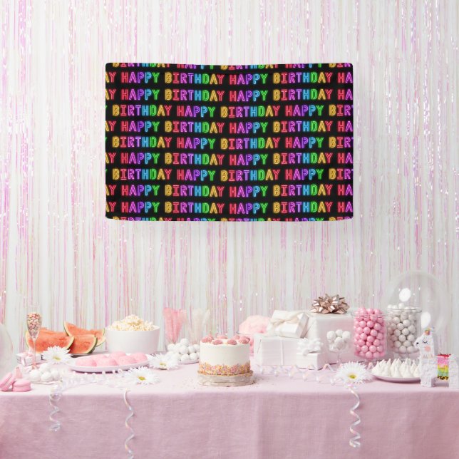 Banderoles Joyeux Motif d'anniversaire (Fête)