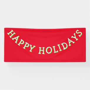 Banderoles Joyeux Noël blanc typographique