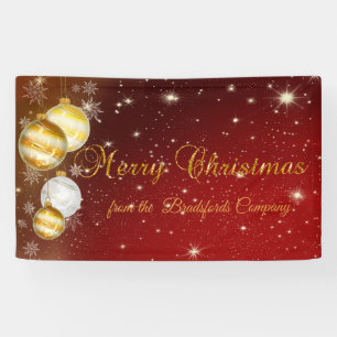 Banderoles Joyeux Noël, Boules de Noël, Noir