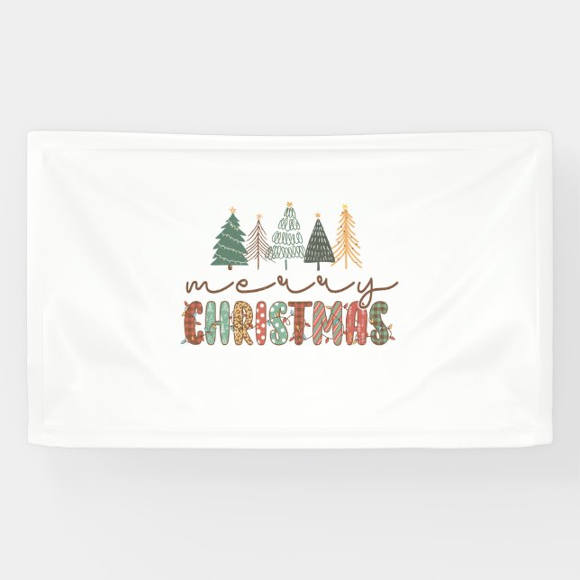 Banderoles Joyeux Noël cadeau de Noël (Horizontal)