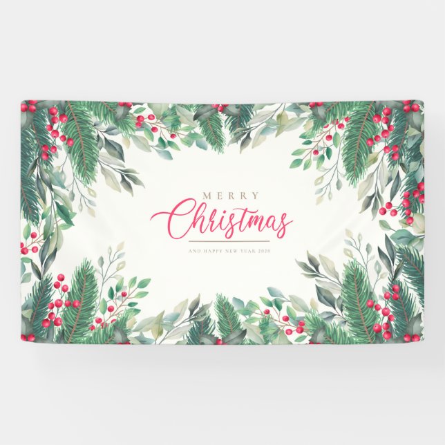 Banderoles Joyeux Noël et Joyeux Nouvel An (Horizontal)