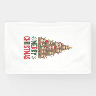 Banderoles Joyeux Noël Paresseux Arbre