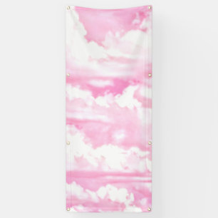 Banderoles Joyeux nuages rose