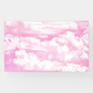 Banderoles Joyeux nuages rose