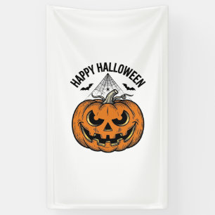 Banderoles Joyeux visage de citrouille d'Halloween Création v