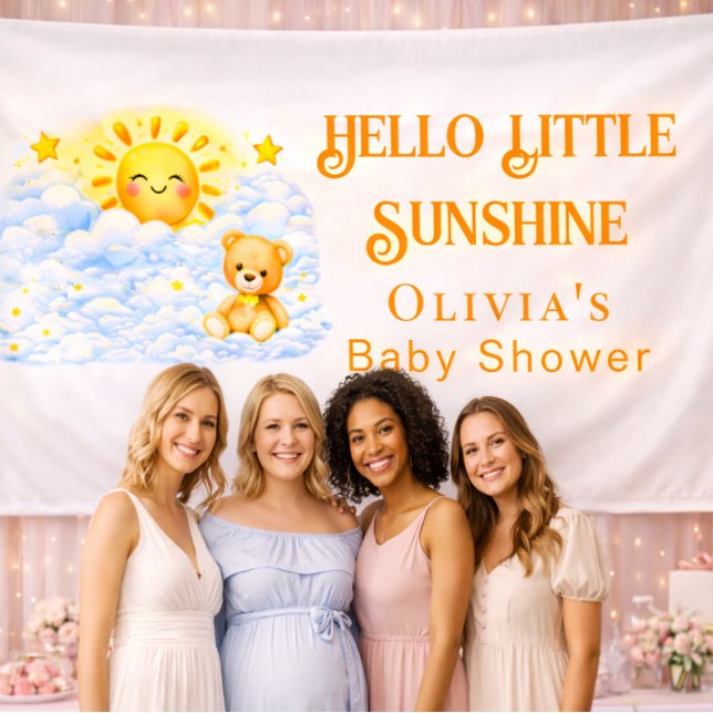 Banderoles Joyful Bear Baby Shower Party Decor Backdrops (Créateur téléchargé)