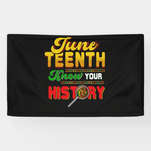 Banderoles Junetdix Connaissez votre histoire Black Pride 186 (Horizontal)