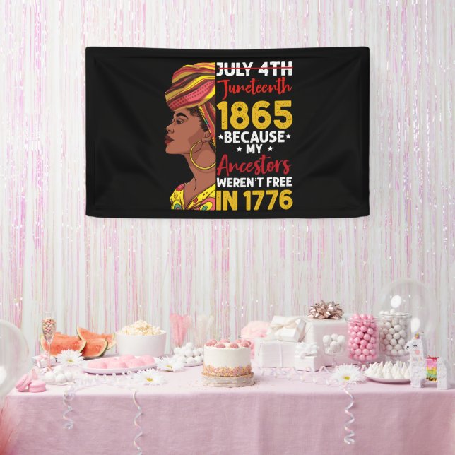 Banderoles Juneteenth Parce que mes ancêtres n'étaient pas li (Fête)