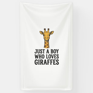 Banderoles Juste un garçon qui aime les girafes T-shirt giraf