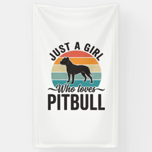Banderoles Juste une fille qui aime le design de chien vintag