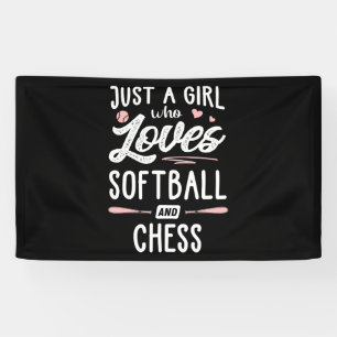 Banderoles juste une fille qui aime le softball et le cadeau