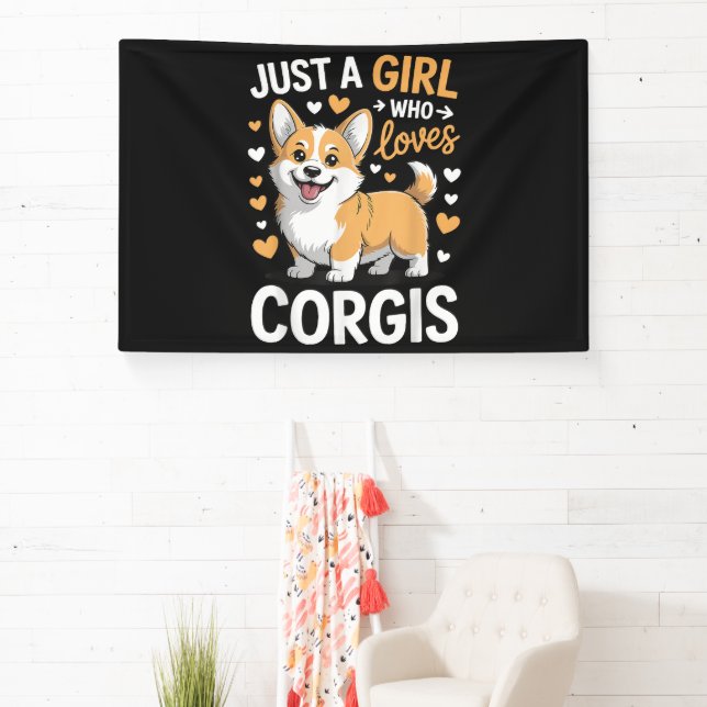Banderoles Juste Une Fille Qui Aime Les Corgis (Insitu)