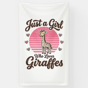 Banderoles Juste une fille qui aime les girafes vintage shirt
