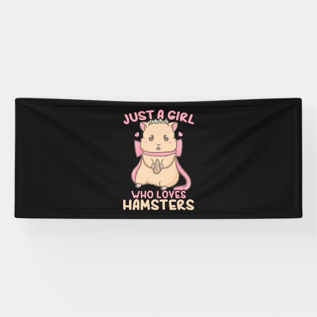 Banderoles Juste Une Fille Qui Aime Les Hamsters (Horizontal)