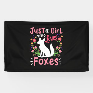 Banderoles Juste Une Fille Qui Aime Les Renards Et Les Fleurs
