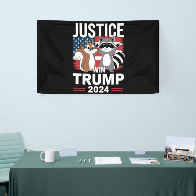 Banderoles Justice pour Peanut Win Trump 2024 (Salon professionnel)