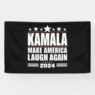 Banderoles Kamala Faire rire l'Amérique encore Drapeau améric