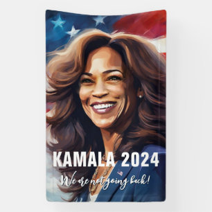 Banderoles Kamala Harris 2024 Ne pas revenir à l'art graphiqu