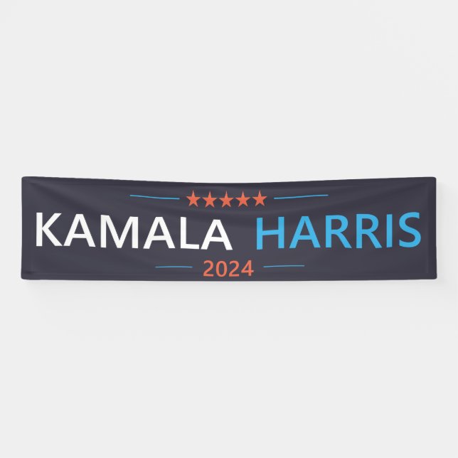 Banderoles Kamala Harris 2024 pour le président (Horizontal)
