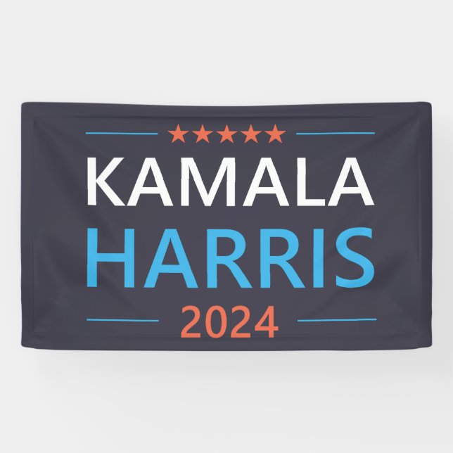 Banderoles Kamala Harris 2024 Présidente (Horizontal)