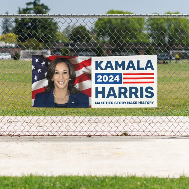 Banderoles Kamala Harris 2024 : Son histoire, une histoire (En situation)