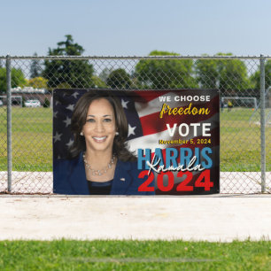 Banderoles Kamala Harris 2024 Vote Patriotic Campaign