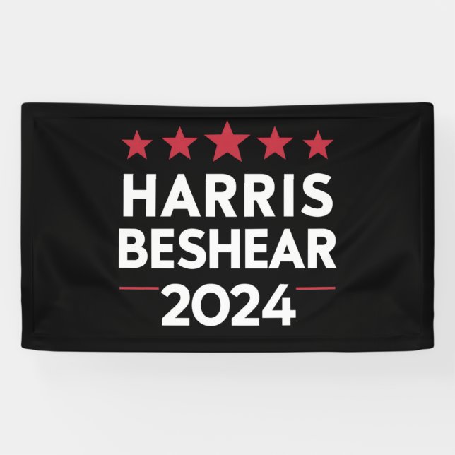 Banderoles Kamala Harris Andy Beshear 2024 Harris Beshear 202 (Horizontal)