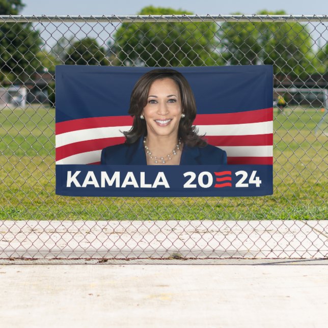 Banderoles Kamala Harris pour le président 2024 (En situation)