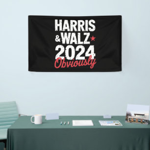 Banderoles Kamala Walz Évidemment 2024 Harris Waltz 2024
