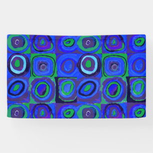 Banderoles Kandinsky Farbstudie Carrés Bleus Cercle Carré