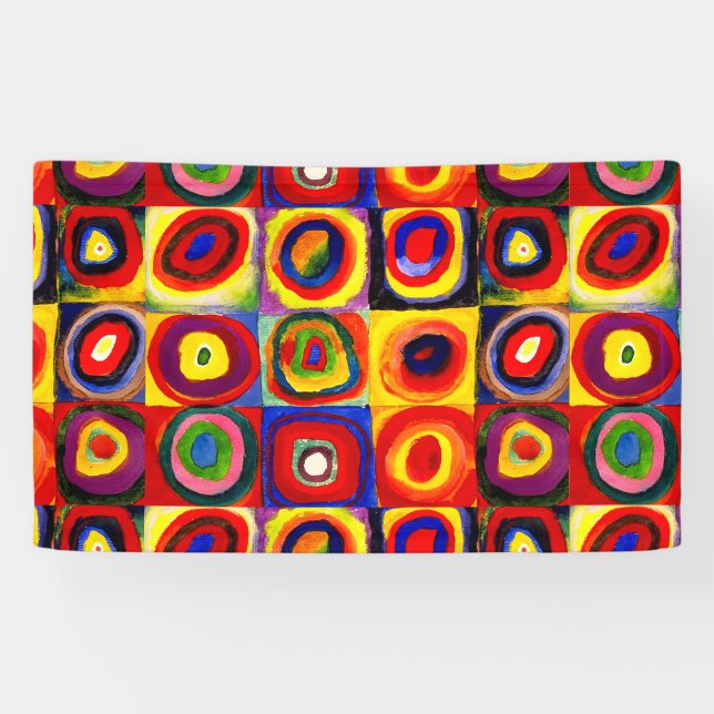 Banderoles Kandinsky Farbstudie Quadrates Cercles Art  (Horizontal)