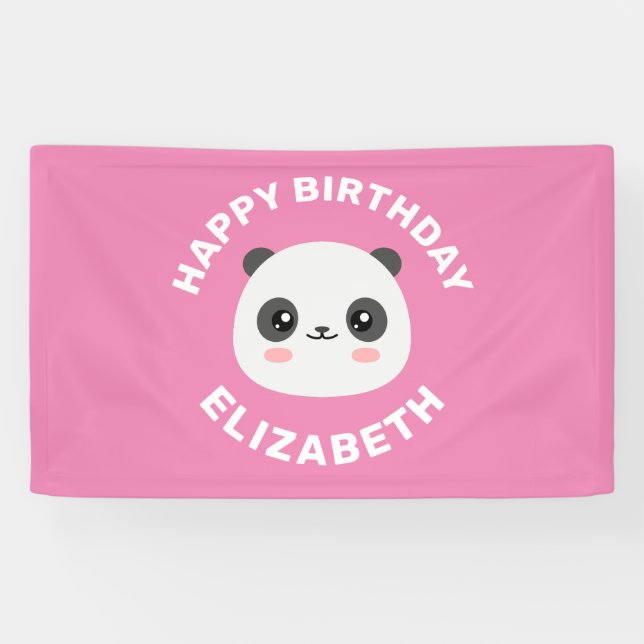 Banderoles Kawaii Panda (Horizontal)