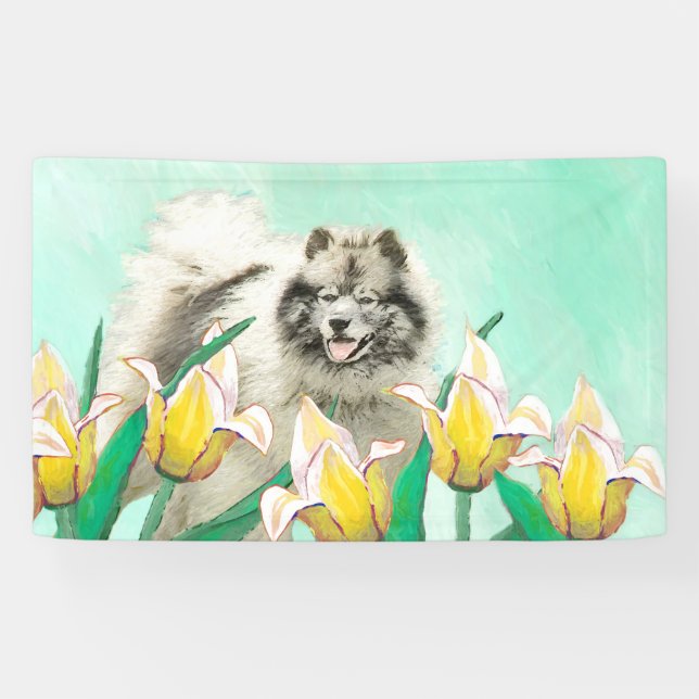 Banderoles Keeshony in Tulips Peinture mignonne Original Chie (Horizontal)