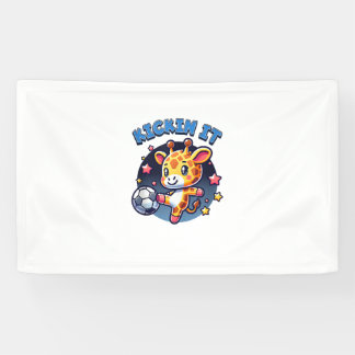 Banderoles Kickin It Soccer Joueur Giraffe Ball Filles Garçon