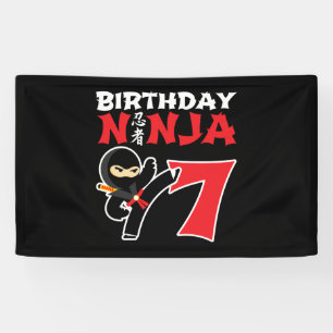 Banderoles Kids Birthday Ninja - 7 Year Old Party Theme