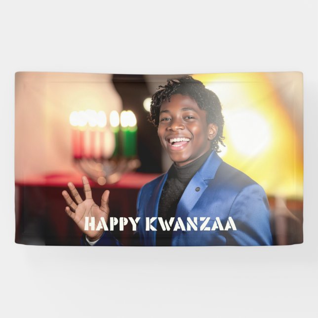 BANDEROLES  KWANZAA - HAPPY KWANZAA - (Horizontal)