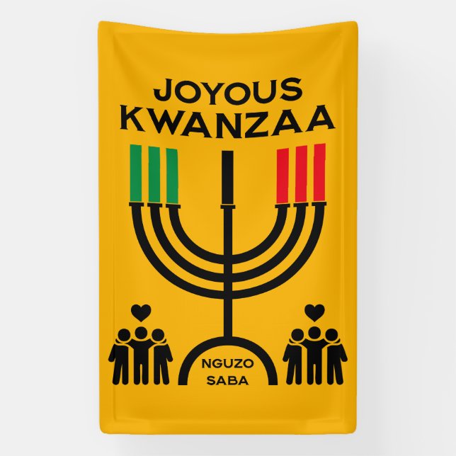 Banderoles Kwanzaa Joyeux (Verticale)