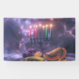 BANDEROLES KWANZAA - KINARA - MISHUMAA SABA -