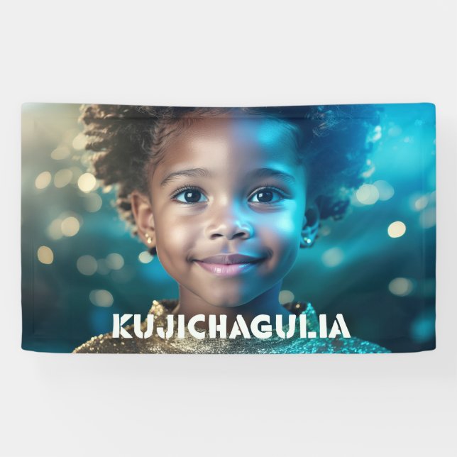 BANDEROLES KWANZAA - KUJICHAGULIA -  (Horizontal)