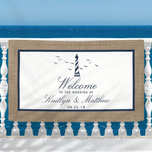Banderoles La collection Mariage de Burlap du phare nautique