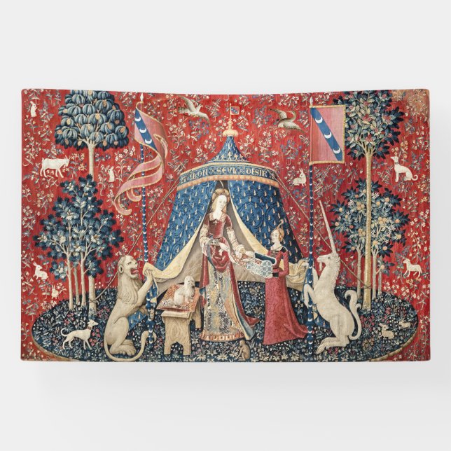 Banderoles La Dame et l'Unicorne, À mon seul désir (Horizontal)