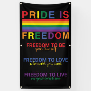 Banderoles La fierté LGBTQ du drapeau arc-en-ciel est le dro
