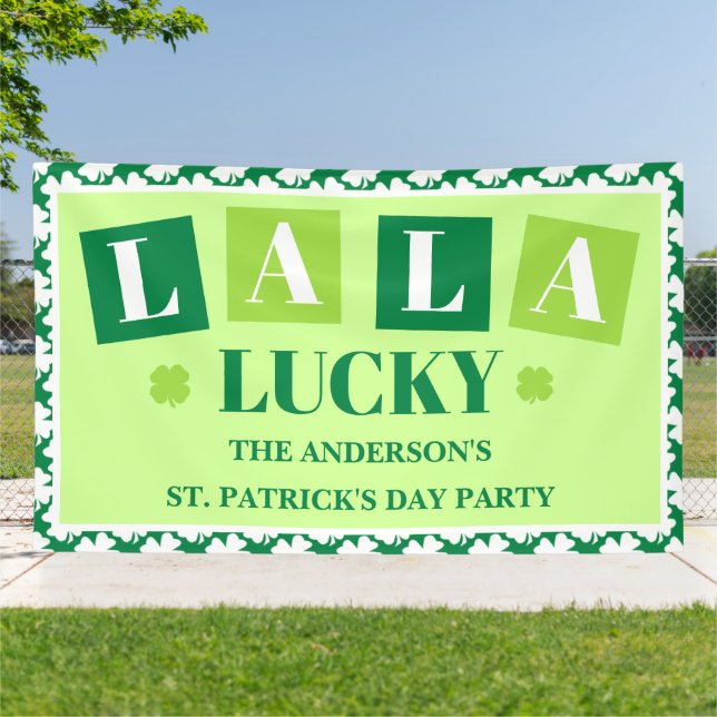 Banderoles La La Lucky Fête de la Saint-Patrick (Dehors)